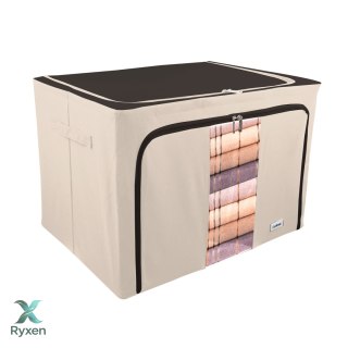 Beżowy organizer Kamai Gio Style z utwardzonymi ściankami, bocznymi uchwytami i okienkiem, pojemność 100L Kamai Ordinett