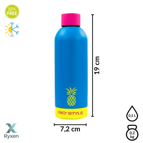 Butelka termiczna Kamai Gio Style, stal nierdzewna, niebieska, pojemność 0,5L Kamai Gio Style