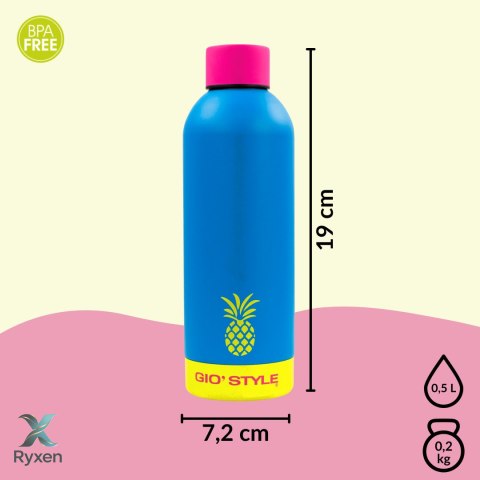 Butelka termiczna Kamai Gio Style, stal nierdzewna, niebieska, pojemność 0,5L Kamai Gio Style