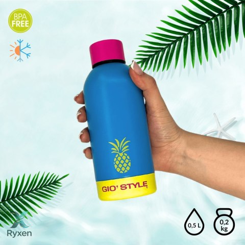 Butelka termiczna Kamai Gio Style, stal nierdzewna, niebieska, pojemność 0,5L Kamai Gio Style