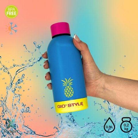 Butelka termiczna Kamai Gio Style, stal nierdzewna, niebieska, pojemność 0,5L Kamai Gio Style
