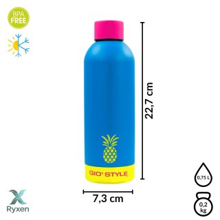 Butelka termiczna Kamai Gio Style, stal nierdzewna, niebieska, pojemność 0,75L Kamai Gio Style
