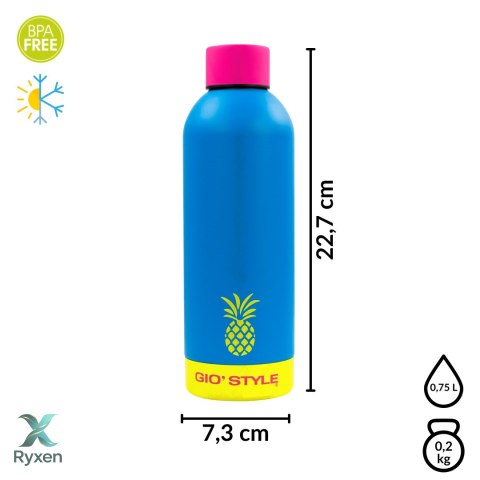 Butelka termiczna Kamai Gio Style, stal nierdzewna, niebieska, pojemność 0,75L Kamai Gio Style