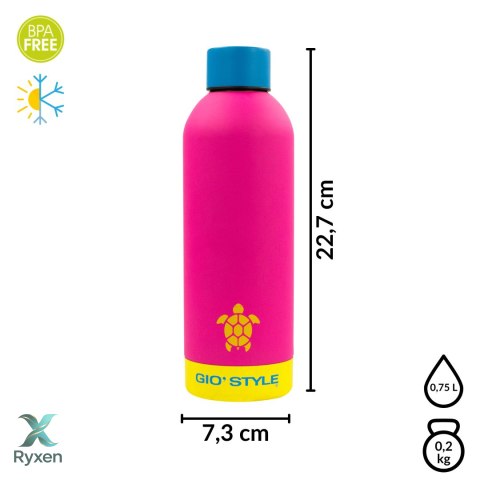 Butelka termiczna Kamai Gio Style, stal nierdzewna, różowa, pojemność 0,75L Kamai Gio Style