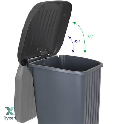 Kosz z pedałem 100L czarny Kamai EDA