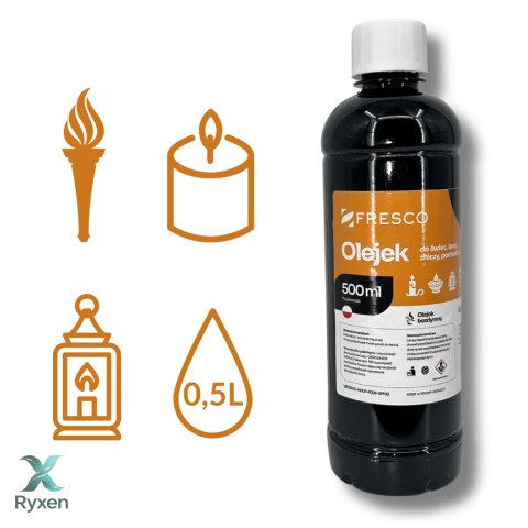 Paliwo olej do lamp, pochodni i świec 500ml CYTRYNOWY Fresco