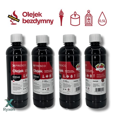 Paliwo olej do lamp, pochodni i świec 500ml TRUSKAWKA Fresco