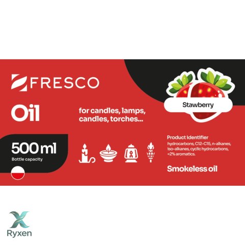 Paliwo olej do lamp, pochodni i świec 500ml TRUSKAWKA Fresco