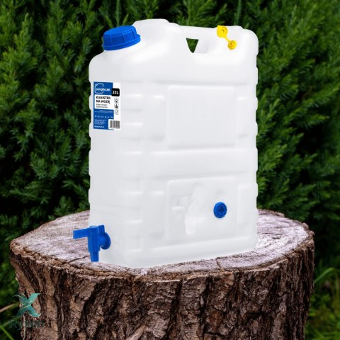 Kanister na wodę pitną z kranikiem i odpowietrznikiem, tworzywo HDPE, 20L Kamai SimplyCan
