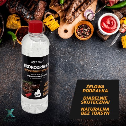 Żelowa eko-rozpałka 0,5L do grilla FRESCO bezzapachowa Fresco