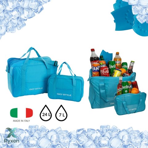 Zestaw toreb Kamai Gio Style 24L i 7L, niebieskie, na ramię i z uchwytem do noszenia Kamai Gio Style
