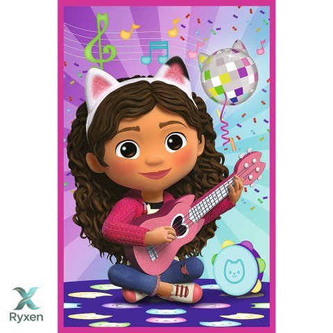 Puzzle - 3x50 - Poznajcie Gabby i kotki - Koci Domek Gabi - Trefl 34876 TREFL PUZZLE