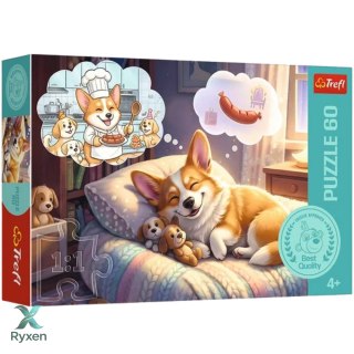 Puzzle - 60 - Corgi w krainie snów - Trefl 17434 TREFL PUZZLE