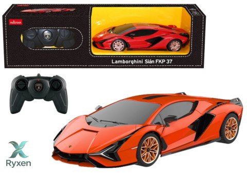 Auto Lamborghini Sian Rastar Zdalnie Sterowane RC Pomarańczowe 1:24 RASTAR