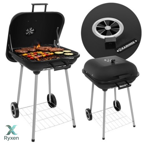 Grill ogrodowy z pokrywą53x77x46cm Kaminer KAMINER