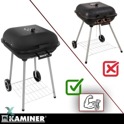 Grill ogrodowy z pokrywą53x77x46cm Kaminer KAMINER