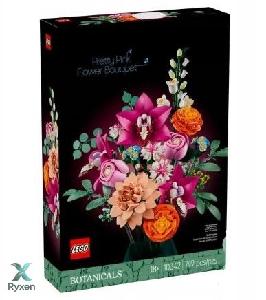 Klocki botanicals 10342 piękny bukiet różowych kwiatów LEGO