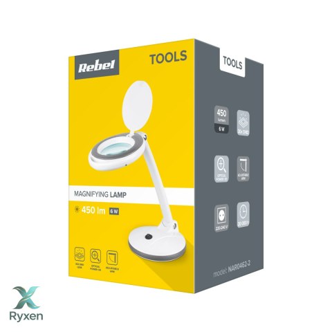 Lampa z lupą na stół 5D 6W Rebel (30x2835 SMD) Rebel