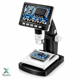 Mikroskop Cyfrowy Edukacyjny Ekran 4,3 Cala LCD USB LED Powiększenie 1000x LEAN TOYS
