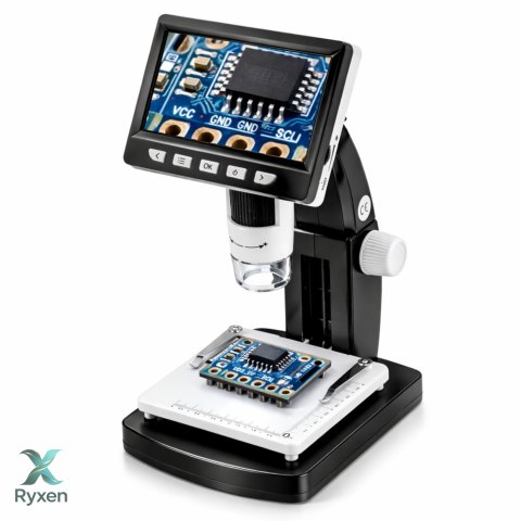 Mikroskop Cyfrowy Edukacyjny Ekran 4,3 Cala LCD USB LED Powiększenie 1000x LEAN TOYS