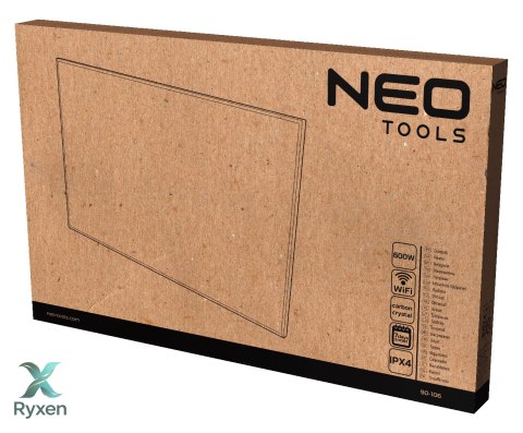 Panel grzewczy na podczerwień 600W, Wi-Fi NEO TOOLS