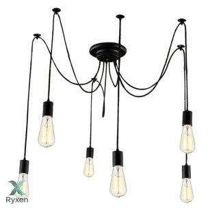 ZD74 Lampa sufitowa 6 ramion żyrandol ATL