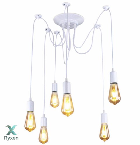 ZD74B Lampa sufitowa 6 ramion biała ATL