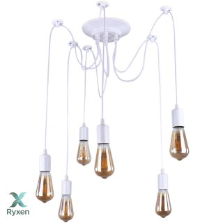 ZD74B Lampa sufitowa 6 ramion biała ATL