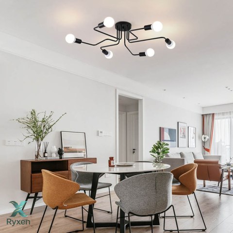 ZD74F Lampa sufitowa 6 ramion żyrandol ATL