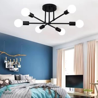 ZD74N Lampa sufitowa wisząca loft 6 ramion ATL