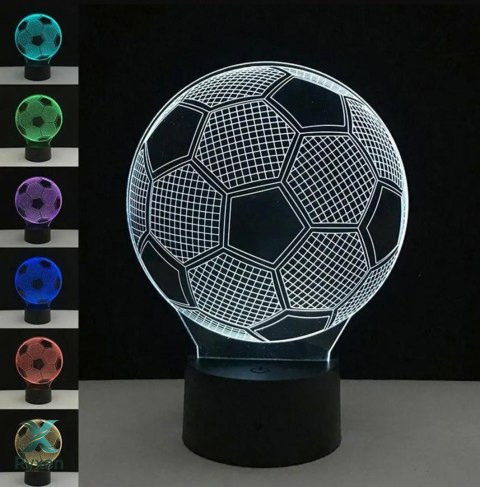 ZD98 Lampka nocna piłka nożna 3d led ATL