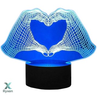 ZD98C Lampka nocna dłonie 3d led ATL