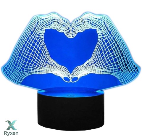 ZD98C Lampka nocna dłonie 3d led ATL
