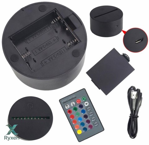 ZD98C Lampka nocna dłonie 3d led ATL