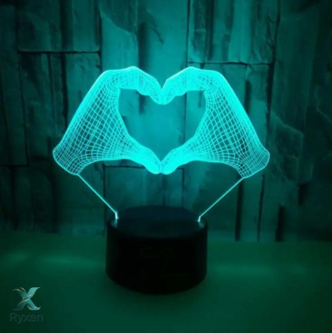 ZD98C Lampka nocna dłonie 3d led ATL