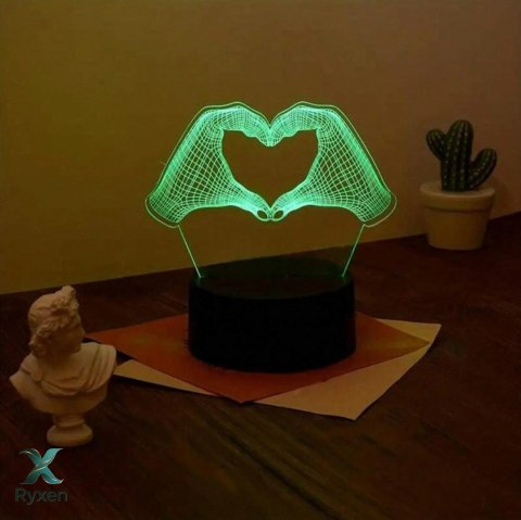 ZD98C Lampka nocna dłonie 3d led ATL