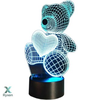 ZD98J Lampka nocna miś 3d led ATL