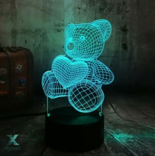 ZD98J Lampka nocna miś 3d led ATL