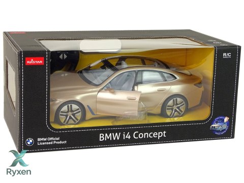 Auto BMW I4 Samochód Zdalnie Sterowany RC Rastar Złoty 1:14 RASTAR