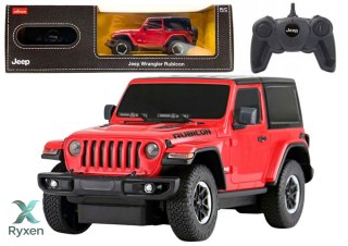 Auto JEEP Wrangler JL Rubicon Zdalnie Sterowany RC Rastar Czerwony 1:24 RASTAR