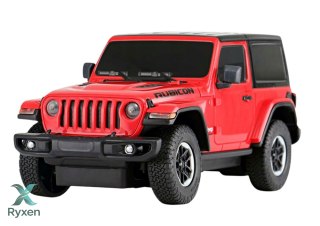Auto JEEP Wrangler JL Rubicon Zdalnie Sterowany RC Rastar Czerwony 1:24 RASTAR