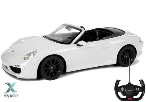 Auto Porsche 911 Carrera S Samochód Zdalnie Sterowane RC Rastar Białe 1:12 RASTAR