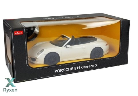 Auto Porsche 911 Carrera S Samochód Zdalnie Sterowane RC Rastar Białe 1:12 RASTAR