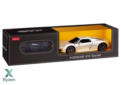 Auto Sportowe RC 1:24 Zdalnie Sterowane Porsche 918 Spyder Srebrne RASTAR