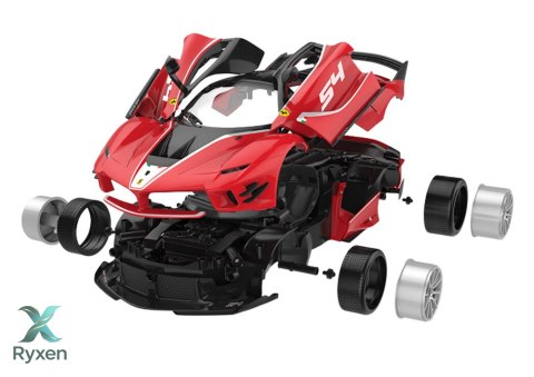 Klocki Konstrukcyjne Auto RC Rastar 1:18 Ferrari FXXK EVO Czerwone 88 el. RASTAR