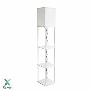ZD178A Stojąca lampa podłogowa z półką e27 biała 160cm ATL