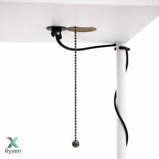 ZD178A Stojąca lampa podłogowa z półką e27 biała 160cm ATL