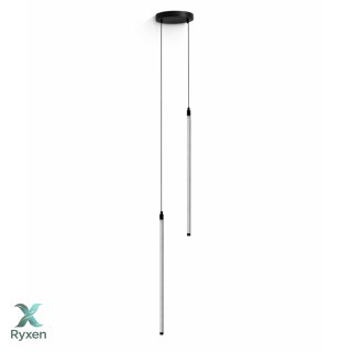 ZD180 Lampa led wisząca 2 tuby czarna ATL