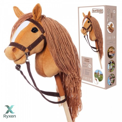 Koń na kiju hobby horse hoppihorse a3 chestnut - brąz, maść kasztanowata TOOTINY