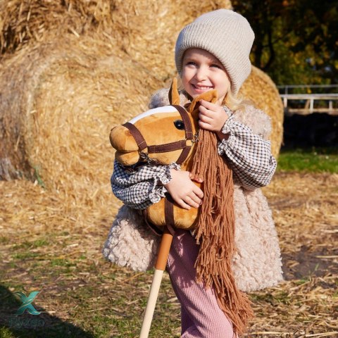 Koń na kiju hobby horse hoppihorse a3 chestnut - brąz, maść kasztanowata TOOTINY